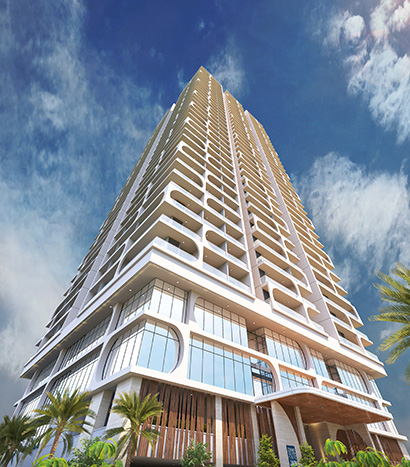 Official perspective render of the residential tower